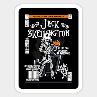 Jack Skellington Comic vintage Sticker